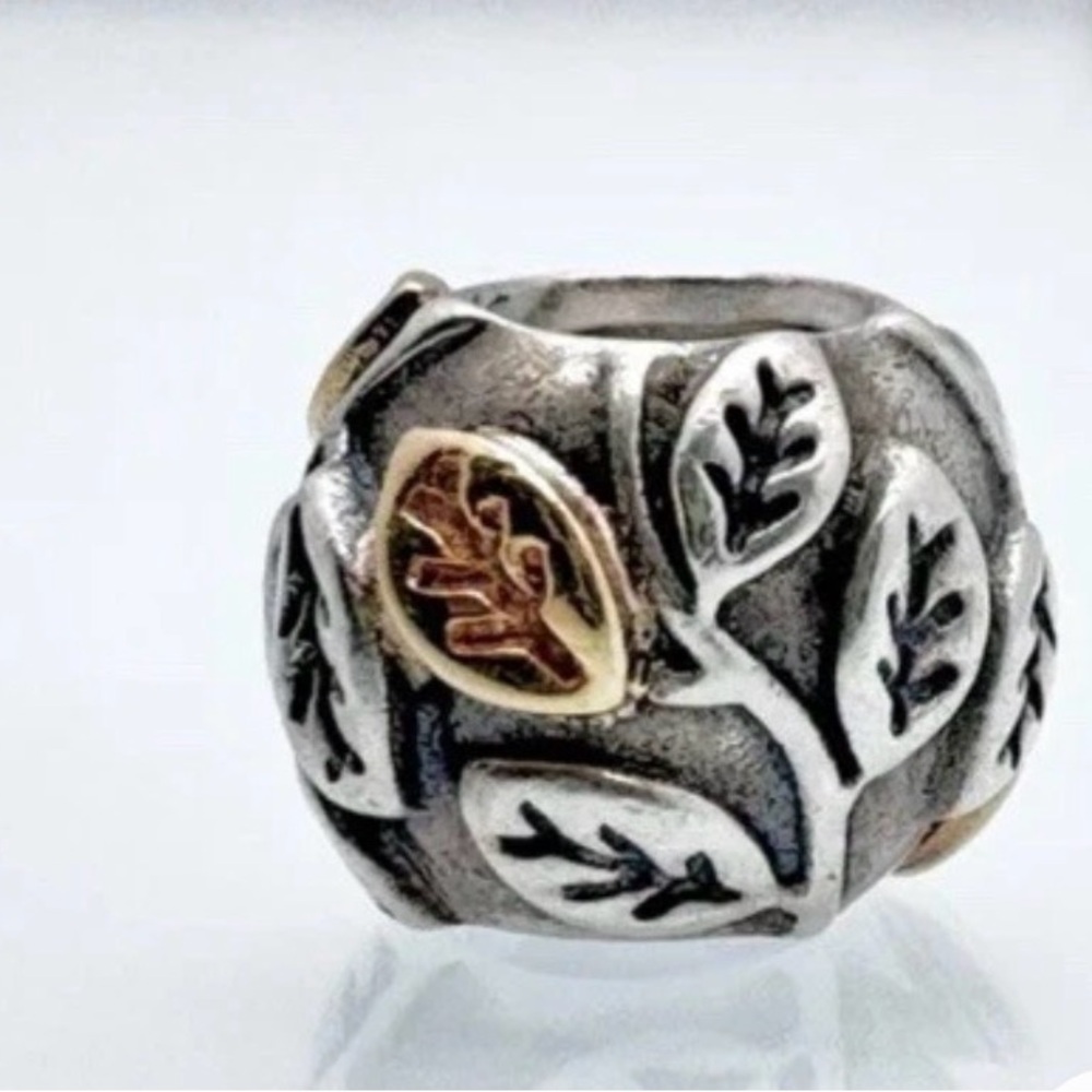 Pandora Sterling Silver and 14k gold Tree id Life Bead Charm